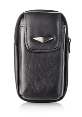 Image showing Black bag for mobile phone