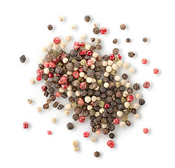 Image showing Spices of red and black pepper