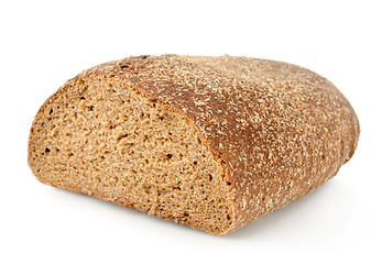 Image showing Black rye bread isolated