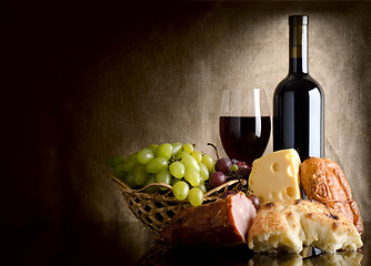 Image showing Wine and food