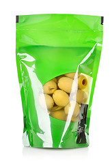 Image showing Olives in a vacuum pack