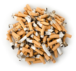 Image showing Cigarette butts isolated