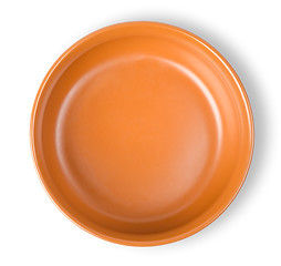 Image showing Brown plate isolated