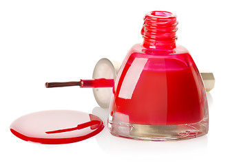 Image showing Nail polish and brush isolated