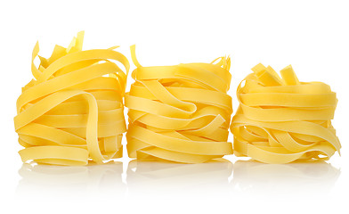Image showing Three pastas tagliatelle
