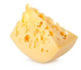 Image showing Dutch swiss cheese isolated
