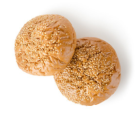 Image showing Sweet buns with poppy grains
