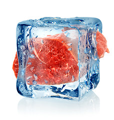 Image showing Ice cube and beef