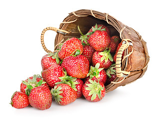 Image showing Strawberries and basket