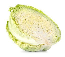 Image showing Cross section of savoy cabbage