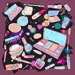 Image showing Products for makeup and beauty