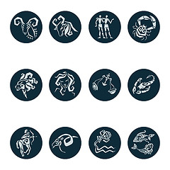 Image showing Horoscope Zodiac  Star signs, vector set.