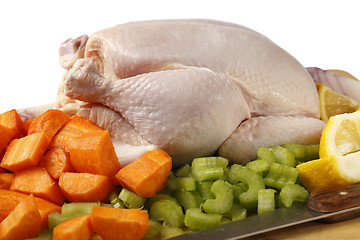 Image showing Chicken and veg for a stew