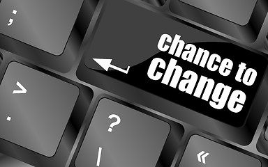 Image showing chance to change key on keyboard showing business success