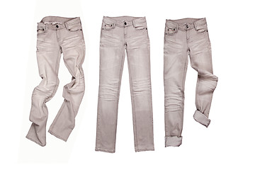 Image showing three gray jeans