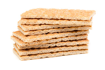 Image showing stack of wheat crackers
