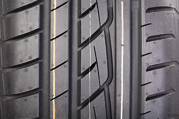 Image showing New tire tread