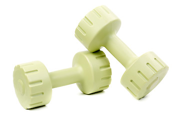 Image showing Two dumbbell isolated on white