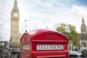 Image showing Big ben and red phone cabine