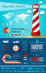 Image showing Transportation Infographic Template.