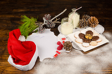 Image showing Santa wish list still life