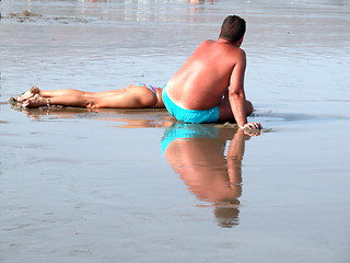 Image showing Couple In The Beach