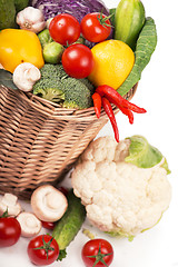 Image showing Fruits and vegetables in the basket