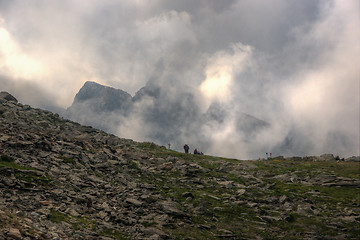 Image showing Hiking in Alps