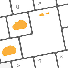 Image showing Cloud computing concept on computer keyboard