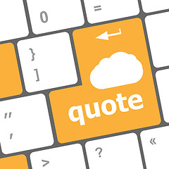 Image showing keyboard key for quote - business concept