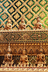 Image showing golden temple gable in Thailand