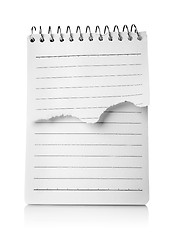 Image showing White blank notepad isolated