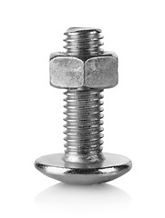 Image showing Large bolt and nut