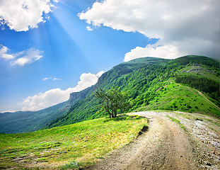 Image showing Country road in mountains