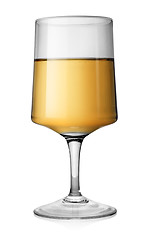 Image showing Rectangular glass of white wine