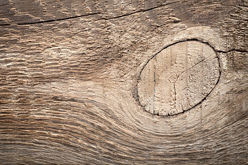 Image showing Old brown wooden  board