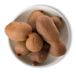 Image showing Tamarind in plate isolated