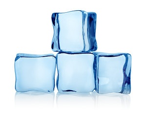 Image showing Big group ice cubes