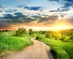 Image showing Road in the evening