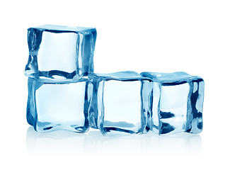 Image showing Group ice cubes isolated