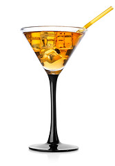 Image showing Brown cocktail in a high glass