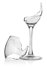 Image showing Broken wine glass