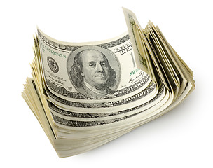 Image showing Bundle of dollars isolated