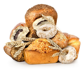 Image showing Collection of different breads isolated
