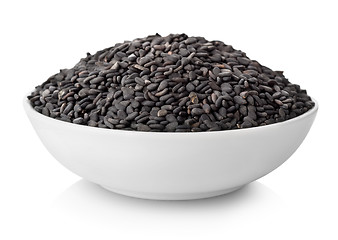 Image showing Black sesame in plate
