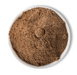 Image showing Ground pepper in plate isolated