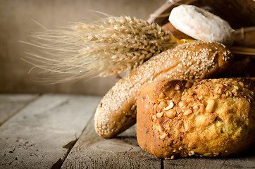 Image showing Wheat and bread assortment