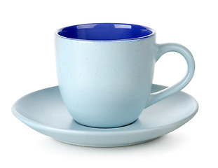 Image showing Blue cup and saucer