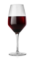 Image showing Winglass and red wine 