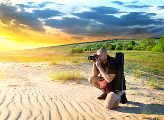 Image showing Man in the desert